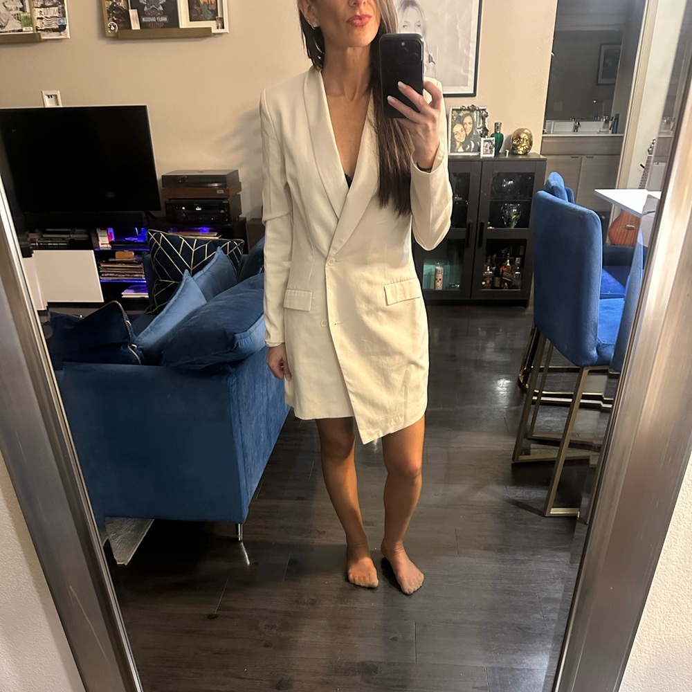 Uniqlo Cream Blazer Dress